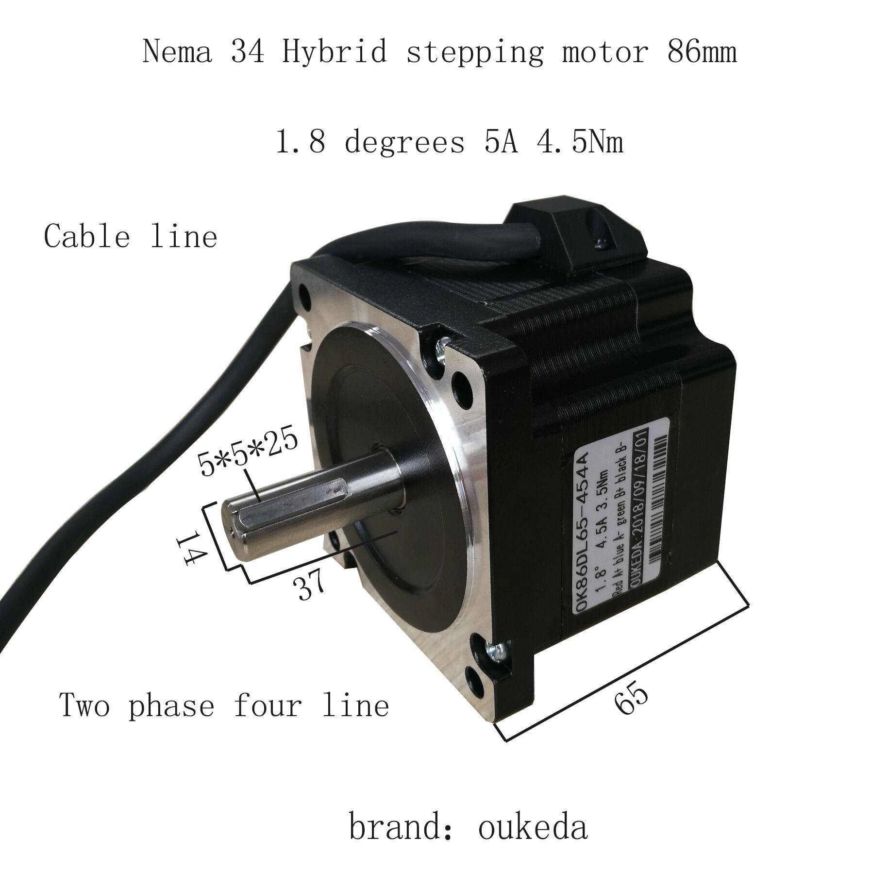 Nema34Hybridsteppingmotor86mm1.8degrees3.5Nm4.5A