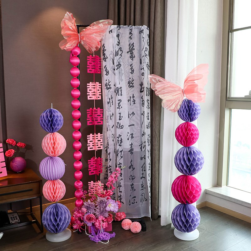 新房婚房布置网红套装结婚卧室酒店出嫁全套男女方简约架子背景墙