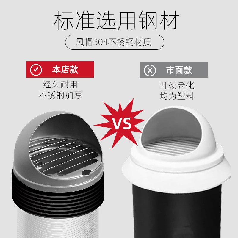 壁挂式穿墙一体强力静音新风机双向遥控棋牌室室内家用换气扇排风