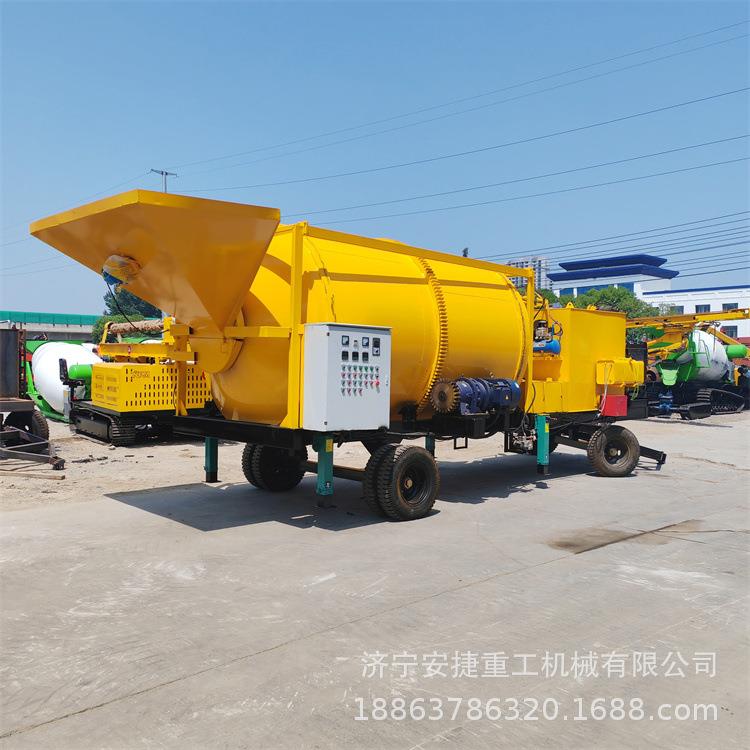 铺乡镇道路沥青拌合机 5方移动式沥青搅拌机 轻油重油两用燃烧器