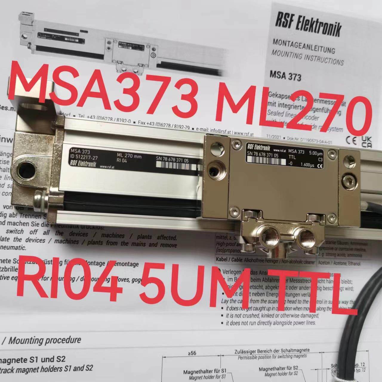 RSF MSA 373 ML 270 液压机 电液折弯机光栅尺 5V 5U TTL信号江苏