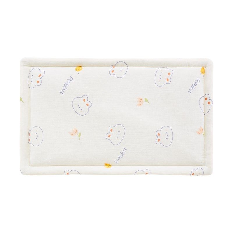 婴儿枕头云片枕0到6个月平枕巾一1岁纯棉新生儿宝宝安抚豆豆夏季3