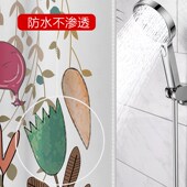 加厚防水防霉浴帘布浴室防水隔断帘门帘卫生间浴帘套装 免打孔门帘