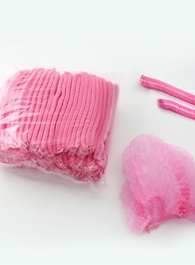 工作白色发套发网工业一次性头套帽子无纺布浴帽黑色厚实短发后厨