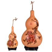 葫仙天然特大葫芦摆件烙画烫画雕刻家居挂饰改善财运真葫芦工艺品