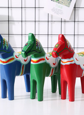 招财达拉木马轻奢摆件客厅电视柜酒柜家居装饰品办公室桌面工艺品