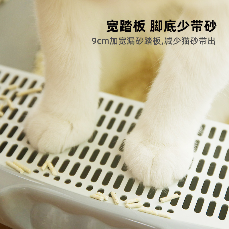 大号猫砂盆防外溅半封闭猫厕所防臭猫咪小号幼猫笼子可放沙盆用品