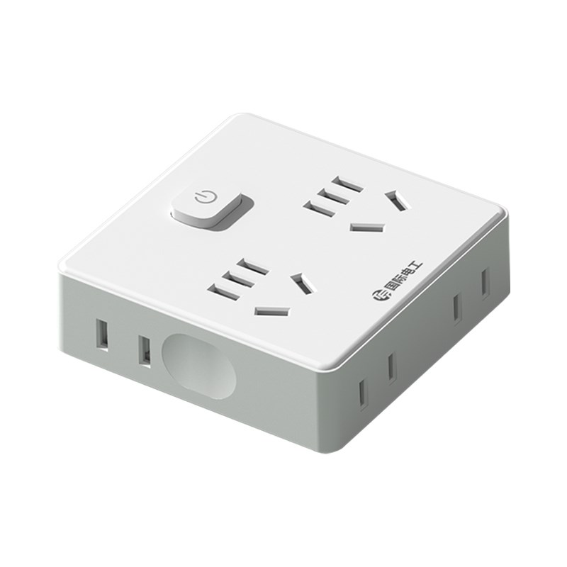 国际电工插座电源转换器一转六多功能墙壁86扩展插板无线魔方插头