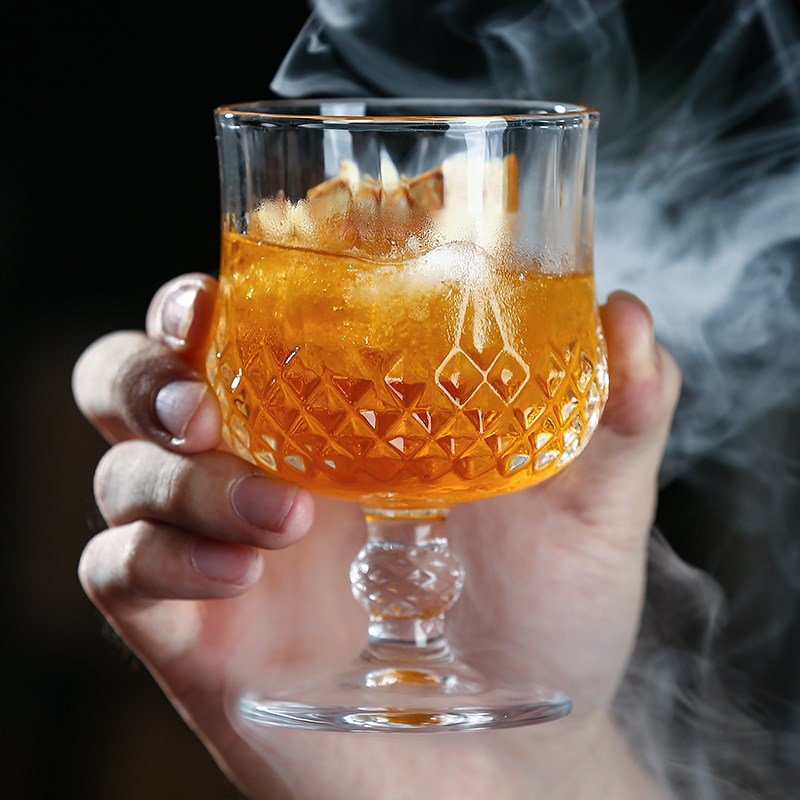 欧式描金边矮脚白兰地杯子红酒杯高脚杯水晶玻璃威士忌酒杯洋酒杯