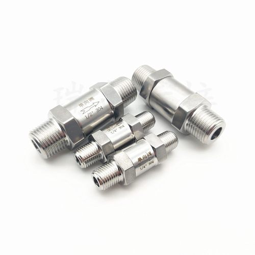 304不锈钢外丝单向阀软密封分体式止回阀水油气螺纹蒸汽逆止阀4分