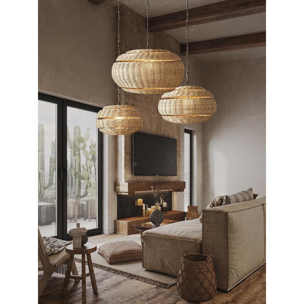 侘寂风吊灯中式复古客厅餐厅茶室禅意灯民宿书房床头日式藤编吊灯