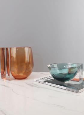 现代创意简约树脂花器摆件设样板房间客厅茶几电视柜家居装饰品