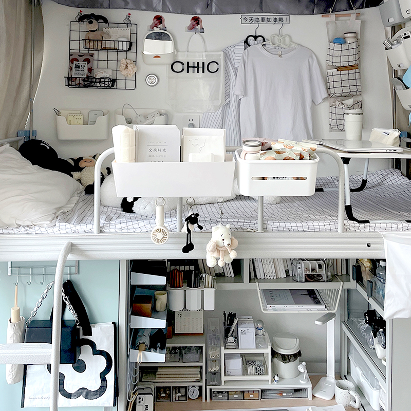 宿舍墙上置物架壁挂式床头挂篮学生寝室收纳架子上铺神器开学好物
