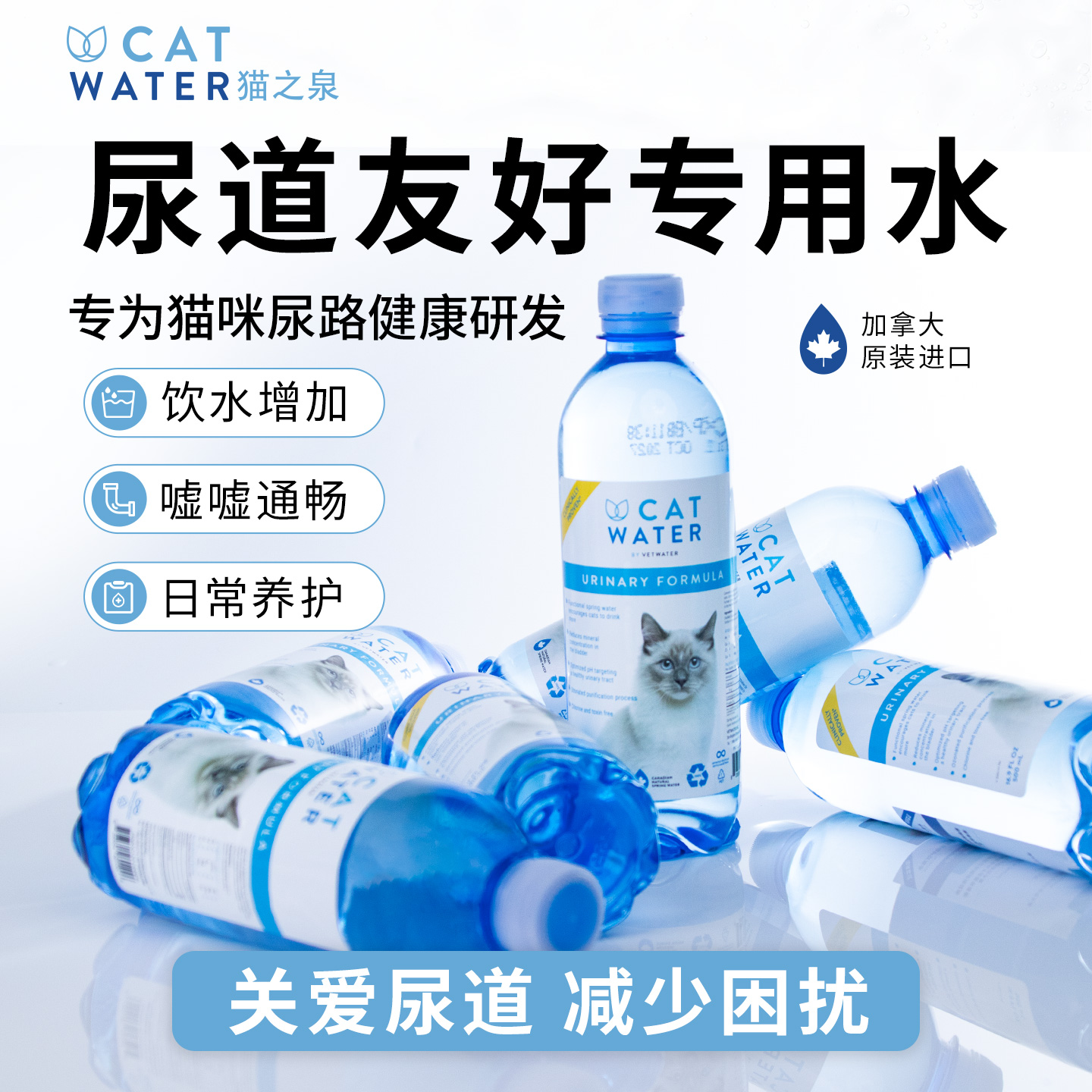 猫之泉猫咪喝水防结石水弱酸配方