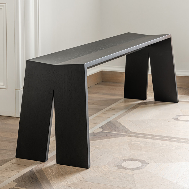 美式简约纯实木长条凳卧室凳入户换鞋凳家用门口穿鞋凳餐凳板凳子