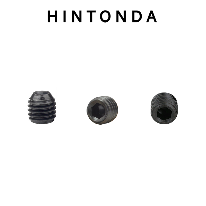 机米螺丝3x3 3x2顶丝 铁镀黑镍高强度紧定螺丝M3机米内六角 100个