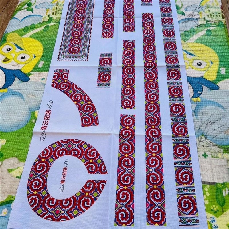 苗族新款细布印花十字绣 2023年新款