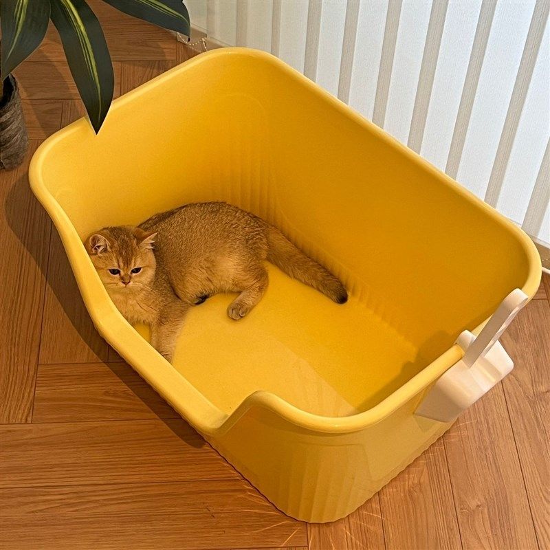 猫砂盆超大号全开放式半封闭厕所防外溅屎盆特巨大布偶缅因猫沙盆