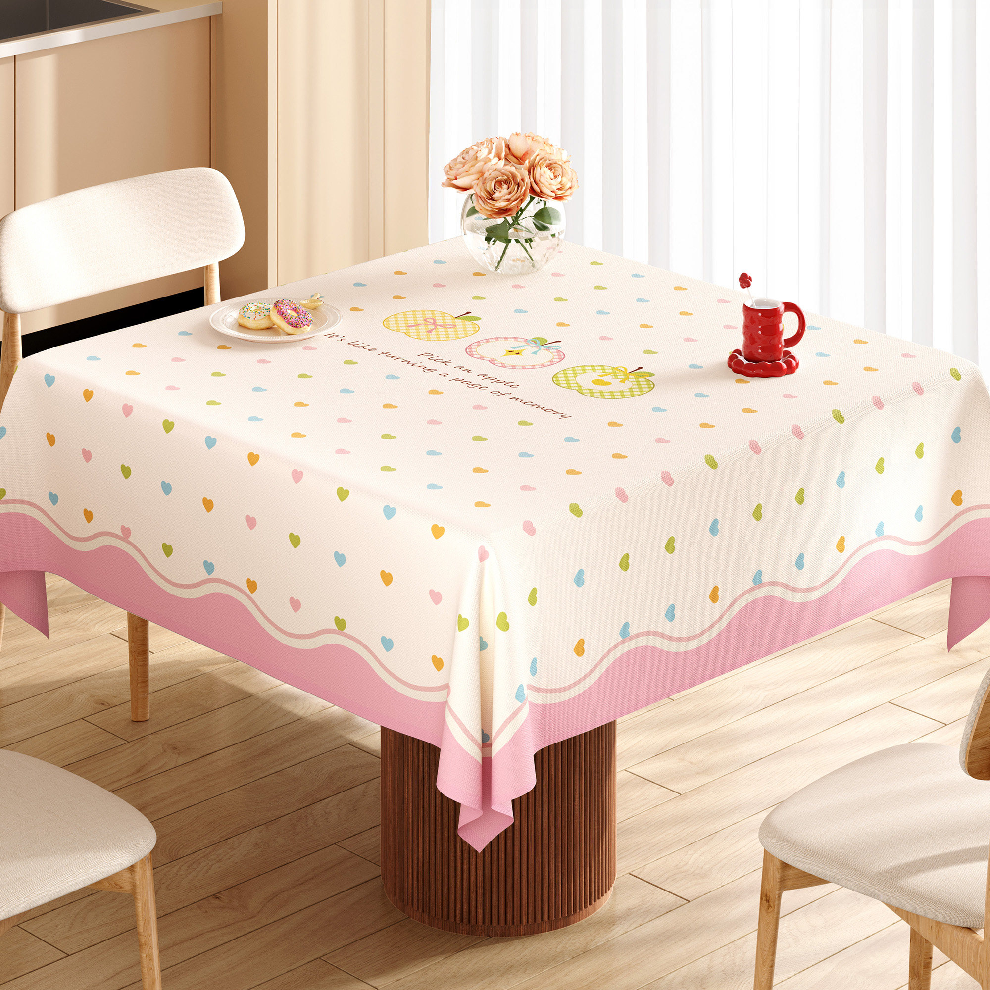 卡通桌布防水防油免洗防烫2026新款长方形餐桌布家用盖布茶几台布,居家布艺,桌布,淘宝优惠券,粉丝福利购,淘宝优惠卷