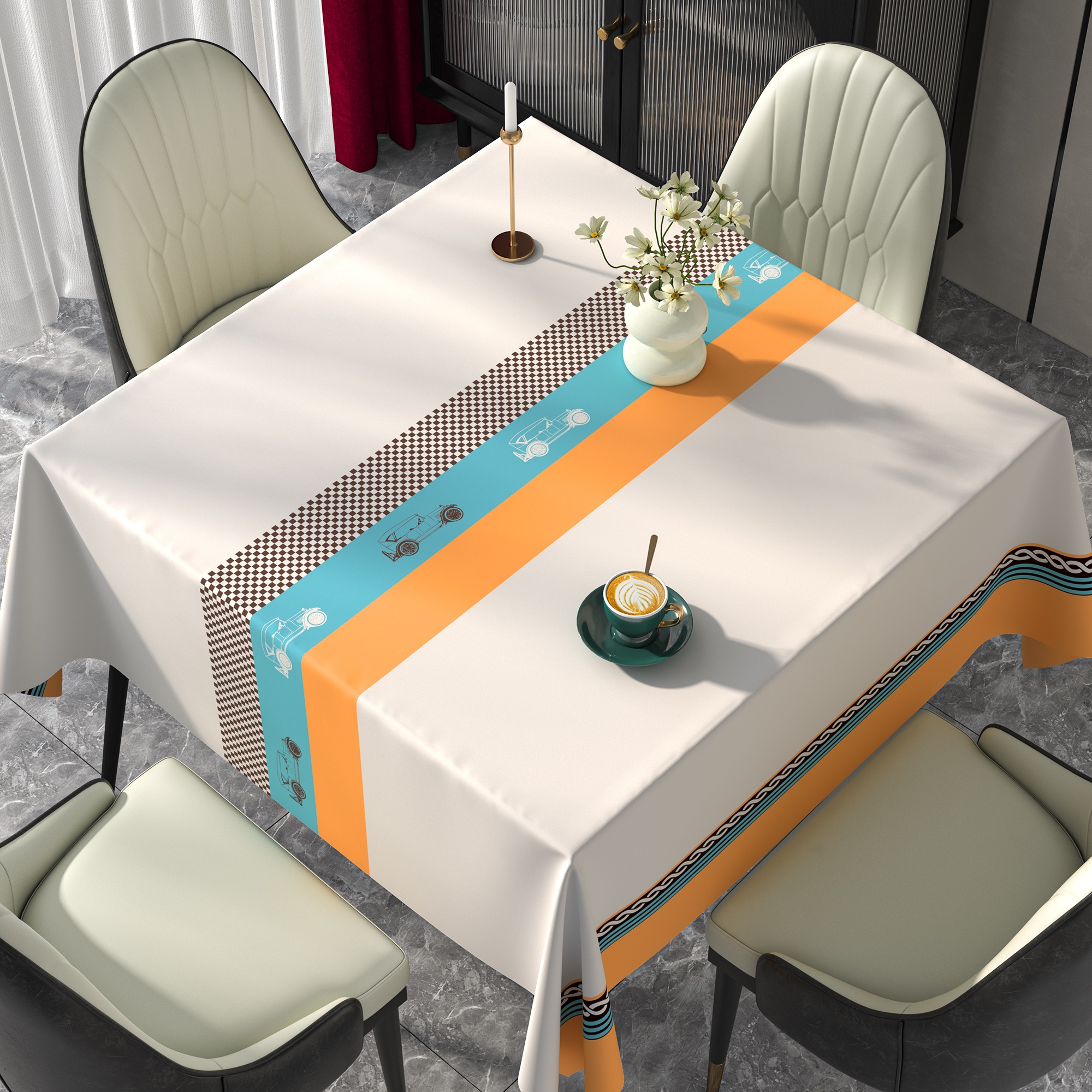 北欧风桌布防水防油免洗茶几台布