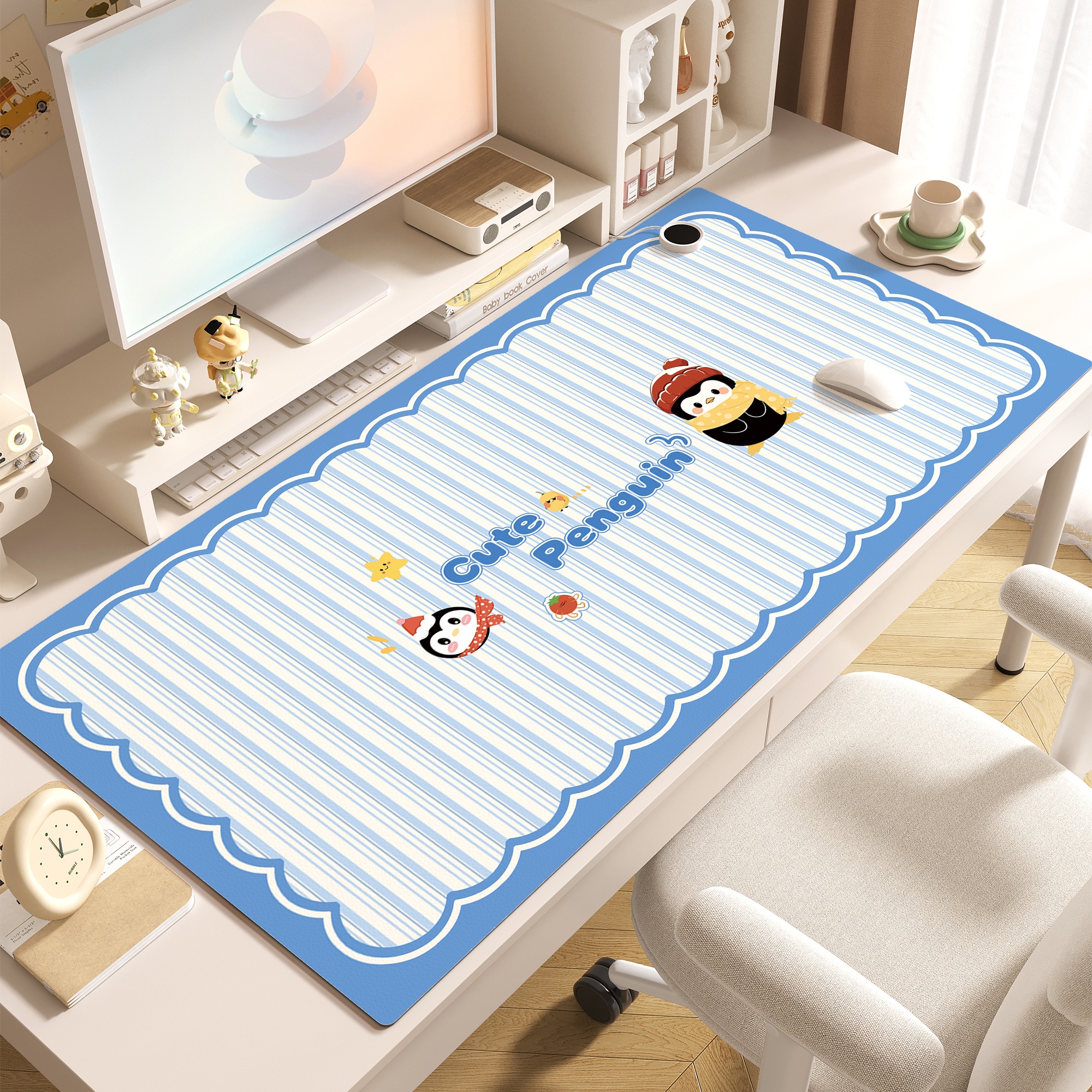 卡通加热鼠标垫超大发热暖桌垫