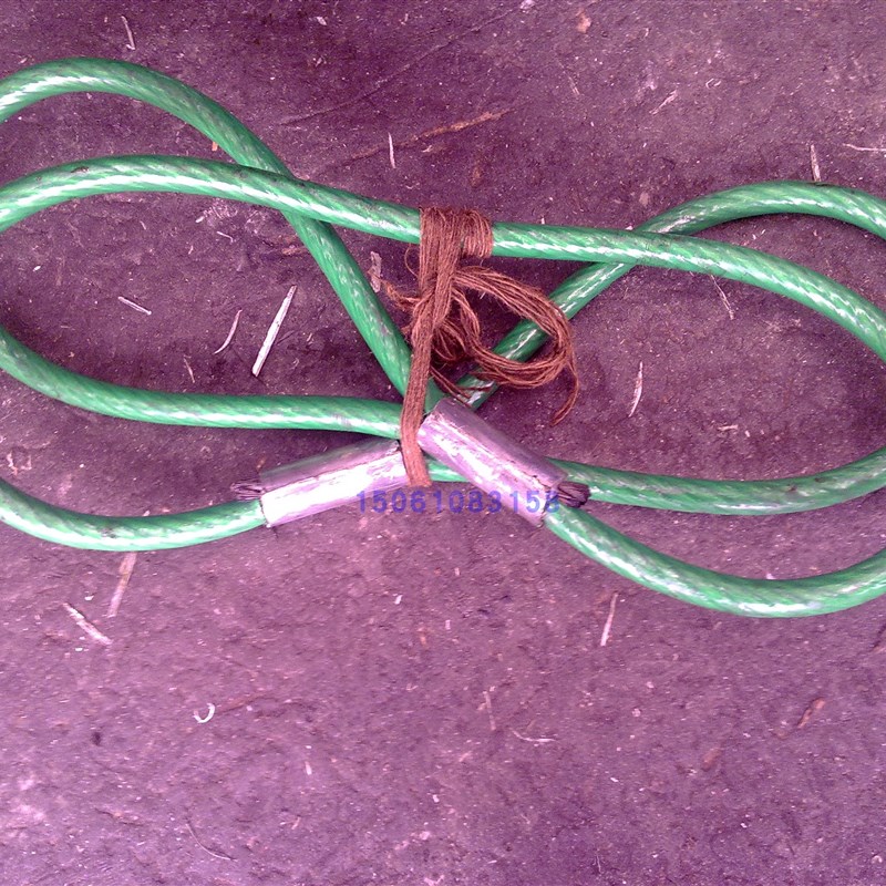 起重行车用注塑包塑复合尼龙钢丝绳插编卡扣压制吊索具6MM-24mm