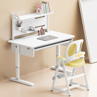 榉木儿童学习桌网红实木小学生中学生高中生家用专用书桌写字桌椅