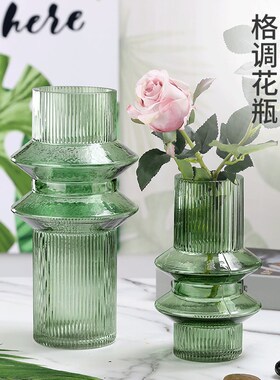 创意个性灯塔玻璃花瓶不规则花y瓶花器家居装饰花瓶办公室客厅摆