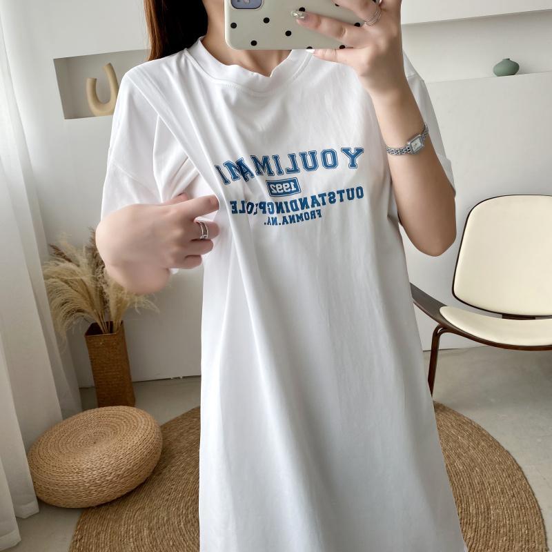 孕妇装哺乳T恤夏装连衣裙v中长款夏季哺乳上衣辣妈产后外穿喂奶衣