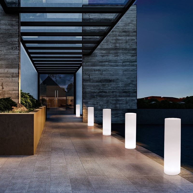 户外ledd发光灯柱庭院别墅景观引路落地灯草坪花园装饰圆柱灯路灯