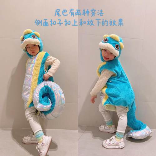 蛇年元旦儿童演出服十二生肖动物小蛇宝宝圣诞节cosplay表演服装