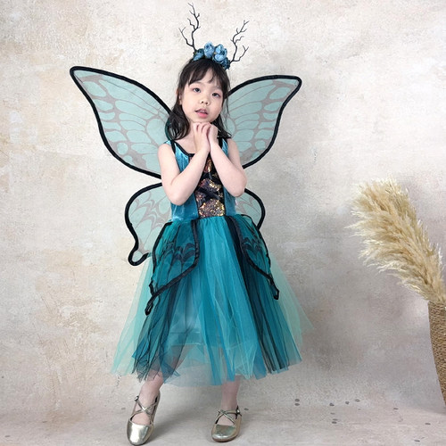 六一儿童演出服幼儿园女童公主蓬蓬裙cosplay蝴蝶花仙子表演服装
