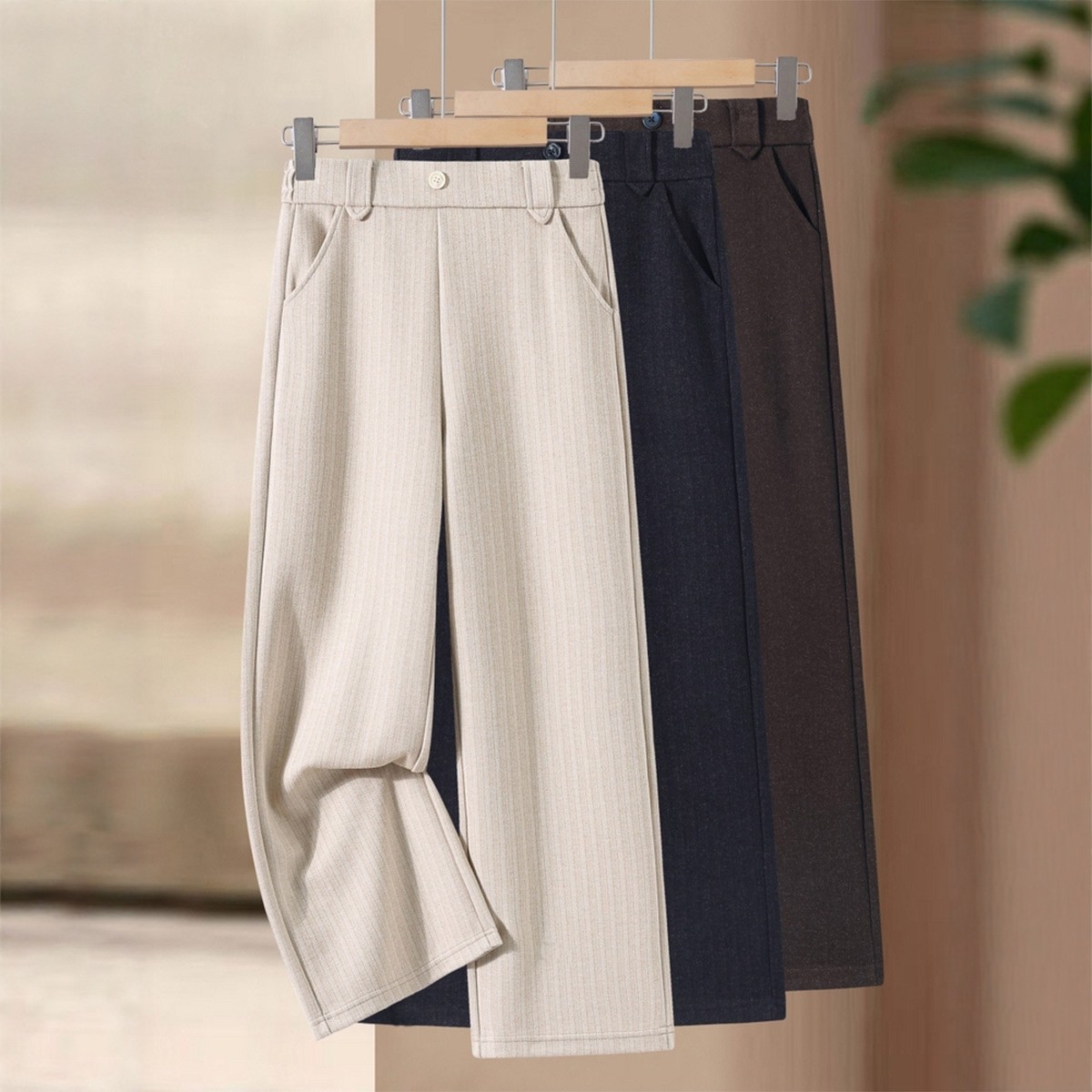 2026春季新款洋气显瘦大码妈妈裤子50多岁中老年宽松休闲长裤外穿