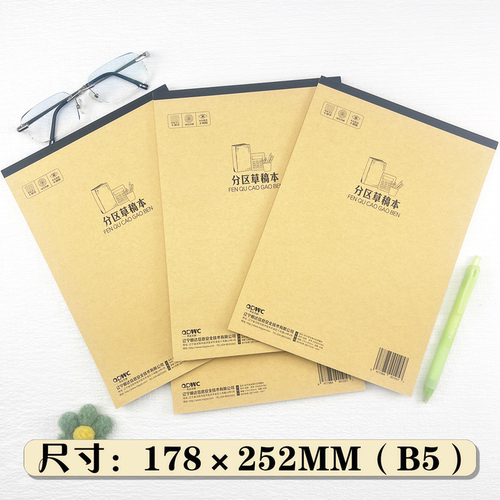 B5分区加厚牛皮纸草稿本