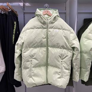 安德玛24款UA童装男款儿童三防面料消光连帽羽绒服244206174