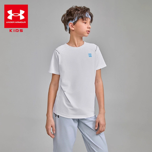 安德玛童装夏季男童吸湿速干短袖运动透气儿童T恤衫252120110