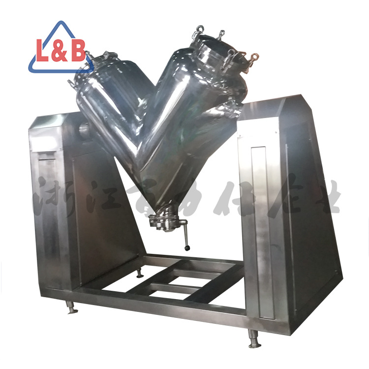 不锈钢卫生级V型干粉混料机 快速混合机 调味品混合配料机厂家