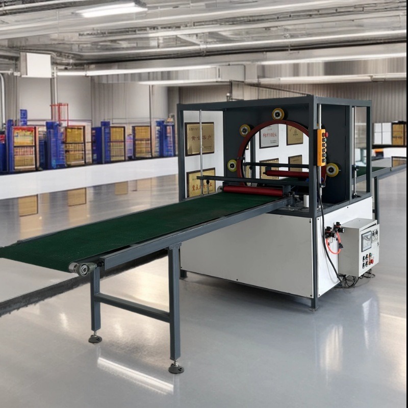水平缠绕机全自动铝材包裹机预拉伸缠膜机环型缠绕膜机胶带包装机