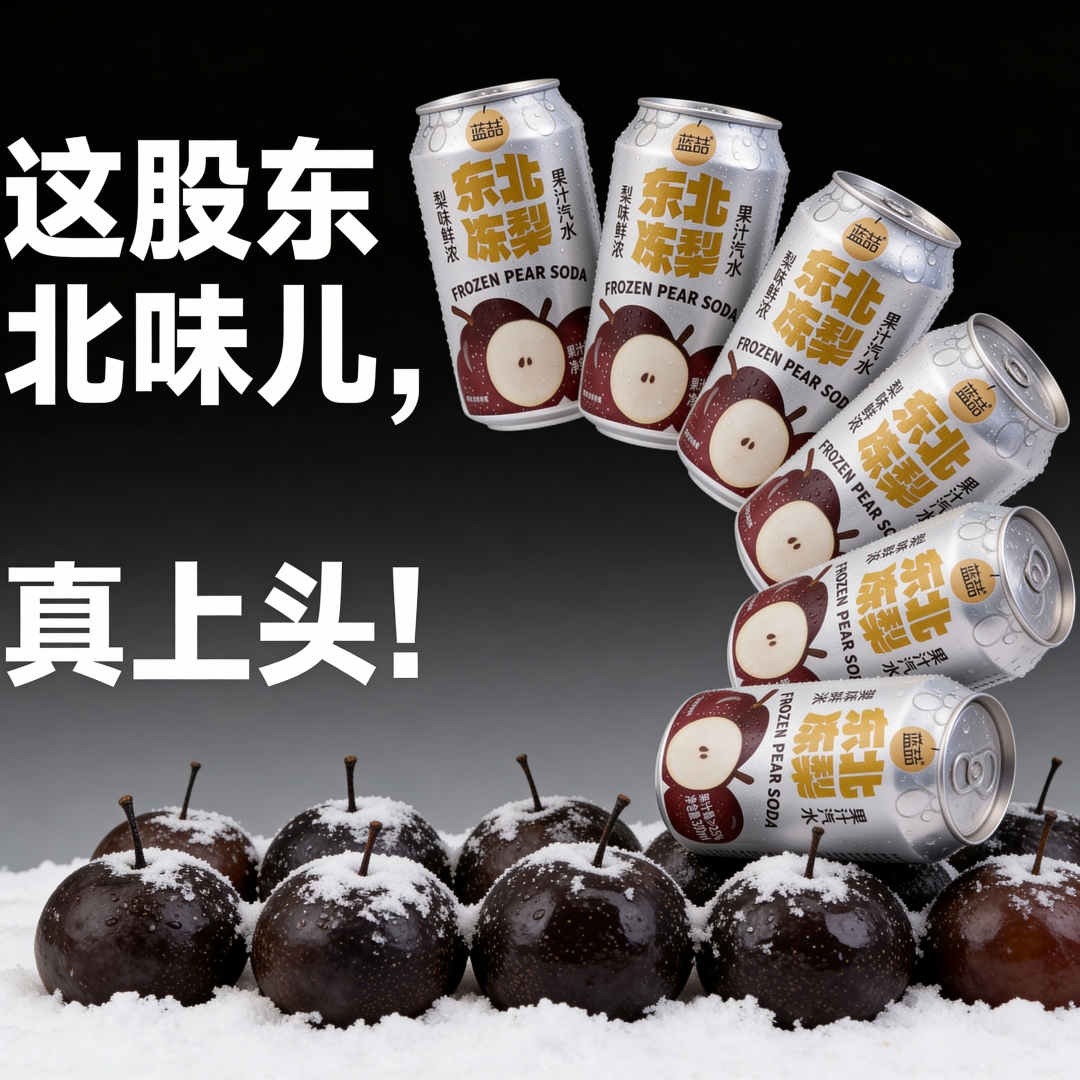 【新年货】东北冻梨汽水官方推荐果香清爽冰镇气泡水碳酸饮料整箱