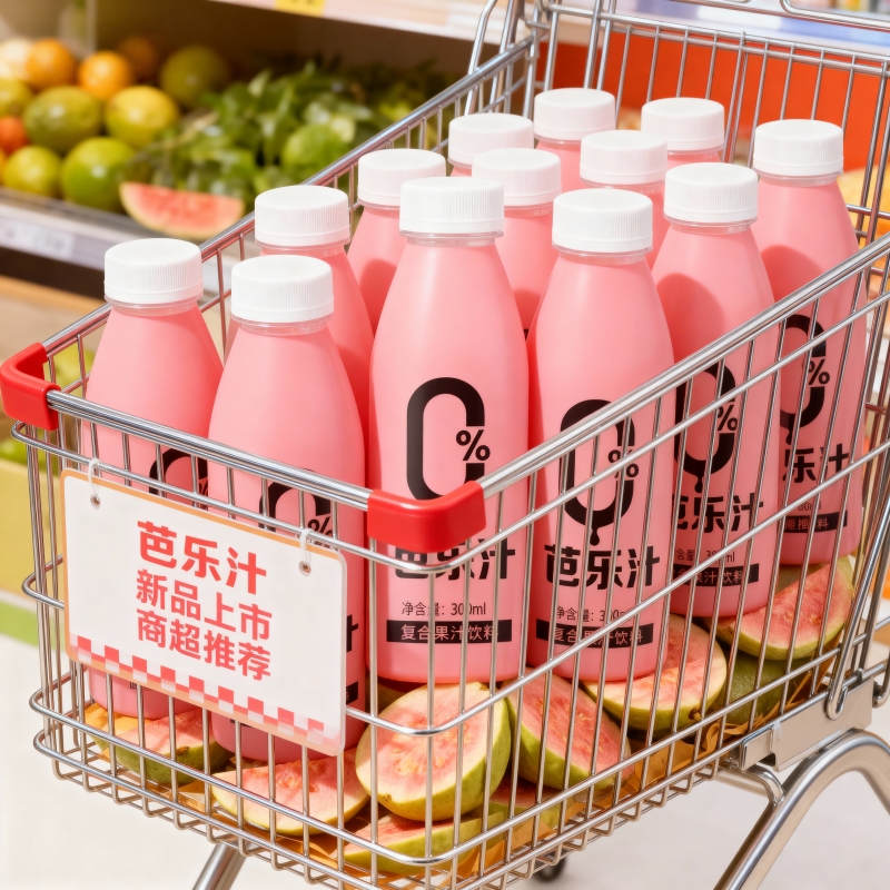 【商超同款】芭乐汁复合果汁饮料300ml*6瓶番石榴果味清爽解腻