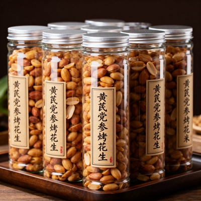 央妈推荐黄芪党参烤花生五香花生米山东特产脱油旗舰店小包装零食