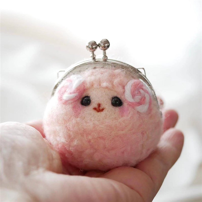 木子手作口金包diy材料包 羊毛毡羊毛毡 diy手工礼物 小兔子