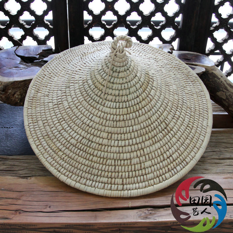 新款云南省戒尺色1艺人当餐厅装饰石锅蒸锅田园草锅盖木蒸饭桶盖