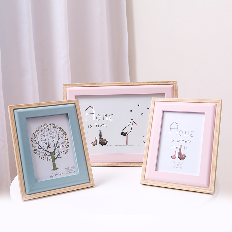 美式相框摆台创意简约现代相架6 7810寸16寸A3挂墙木质画框洗照片