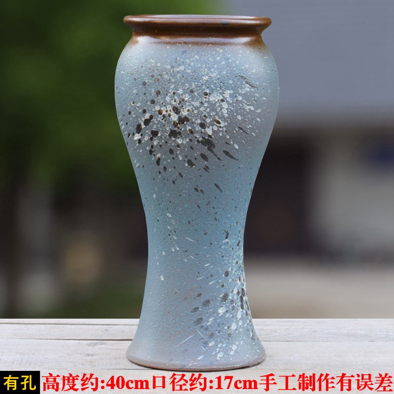 高筒悬崖多肉花盆透气陶瓷大号绿植老桩复古简约手工粗陶花盆