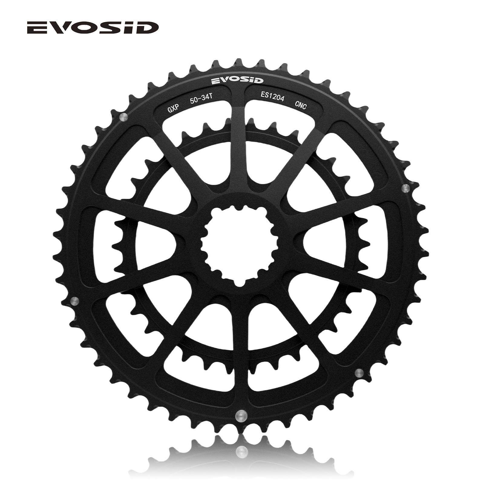 EVOSID超轻公路自行车GXP牙盘50-34T直装式中空一体铝合金齿盘
