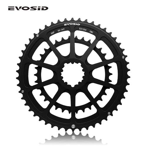 EVOSID超轻公路自行车GXP牙盘50-34T直装式中空一体铝合金齿盘