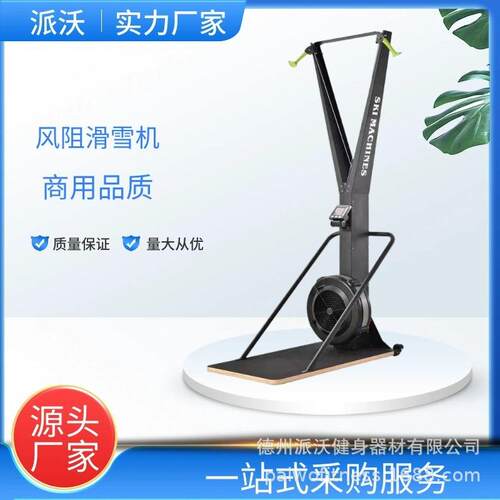 工厂供应健身房商用风阻滑雪机可调阻力双臂高拉训练器C2滑雪机