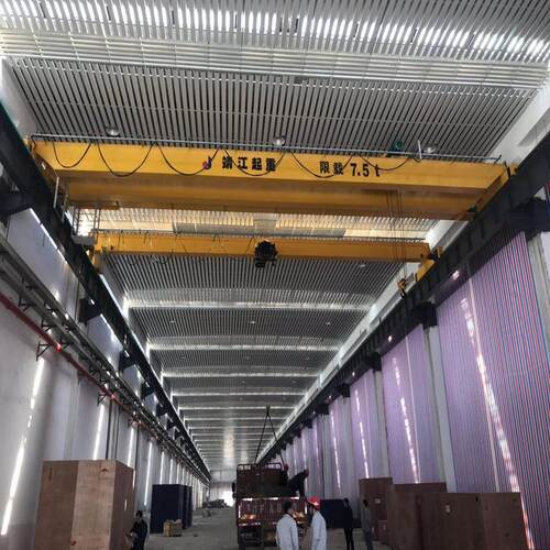 宝威制造电动欧式双梁桥式起重机工厂吊装遥控双梁行车10吨