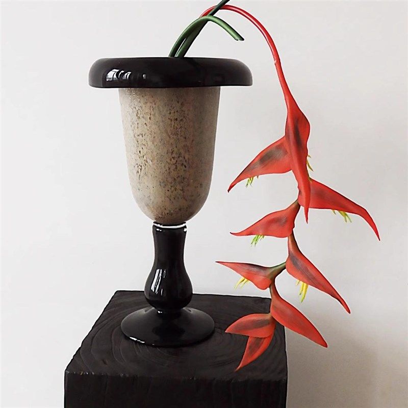 中古洒金高c脚纯手工琉璃花瓶中式侘寂高级艺术民宿摆件客厅装饰,家居饰品,桌面摆件,淘宝优惠券,粉丝福利购,淘宝优惠卷